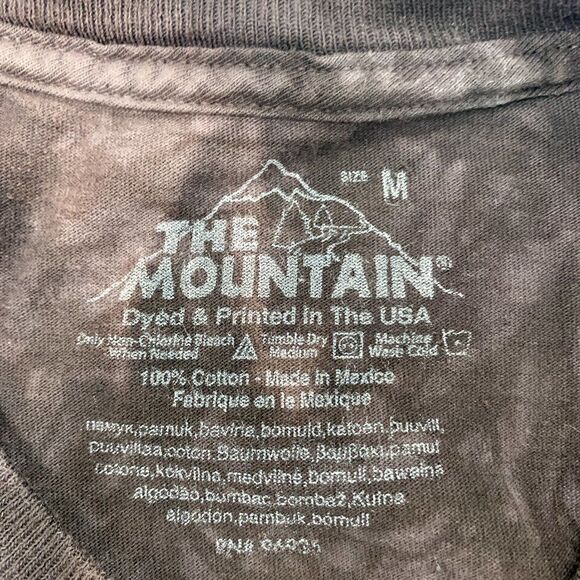 The Mountain Tie Dye Shirt Mens Medium Black Pit Bulls Long Sleeve Tee Casual‎ - Picture 8 of 11